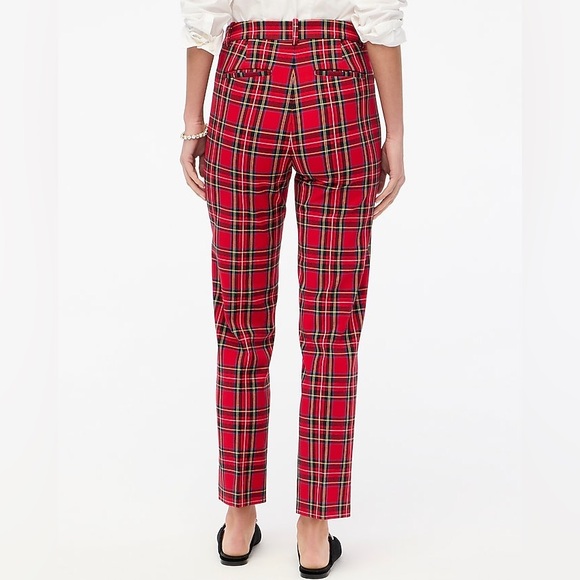 Kallie plaid straight-leg pant 4 petite - Picture 2 of 8